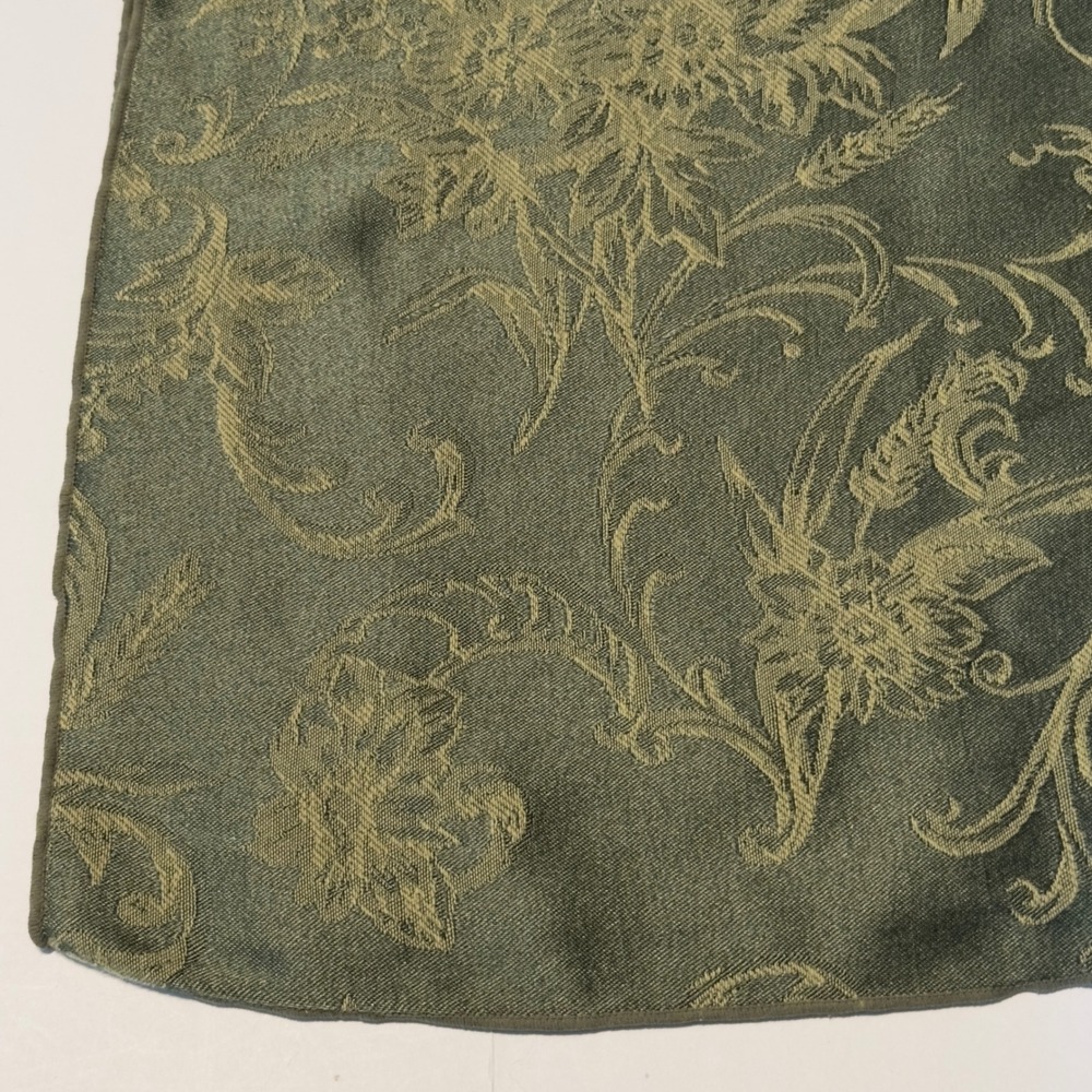 Damask Tablecloth Sage Green Floral Woven Rectangular 49x68 Traditional Elegant